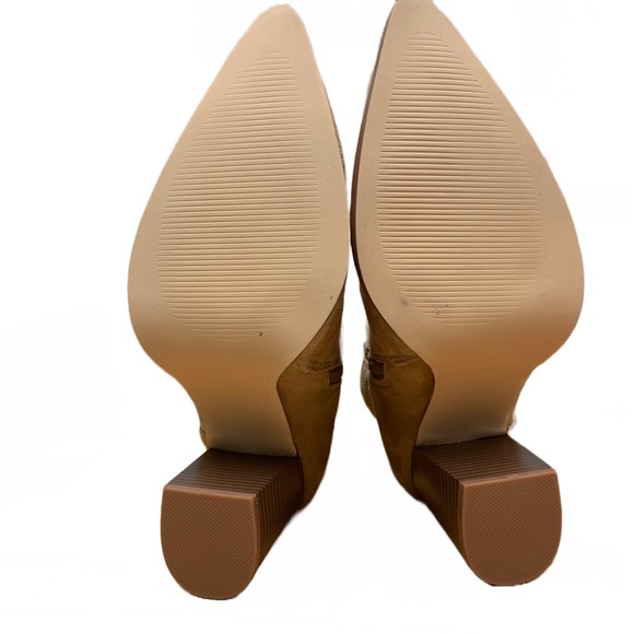 Ermonn Women’s Pointed Toe Ankle Boots Chunky Heel 9.5 New - Picture 6 of 7